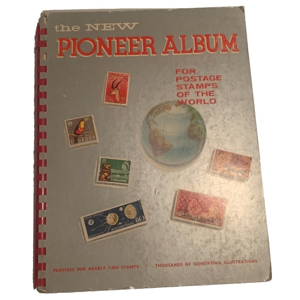 Pioneer Stamp Collecting Book With Stamps Copyright 1960 H. E. Harris